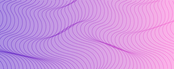 Colorful halftone background with flowing dots