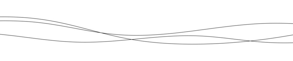 Thin curved wavy lines