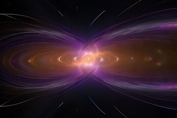 Cosmic Light Trails in Abstract Space.