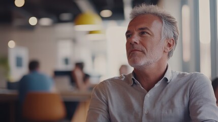 Fototapeta premium The Man in Modern Cafe