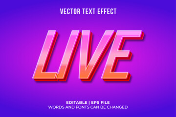 editable live text effect template