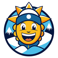 cartoon sun with a smile