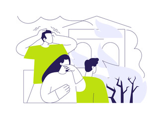 Property damage abstract concept vector illustration.