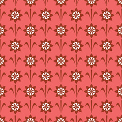 colorful seamless flowers pattern design for decorating wallpaper wrapping paper fabric backdrop and etc.