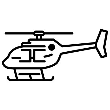 recommend clip art: helicopter  icon, outline vector illustration