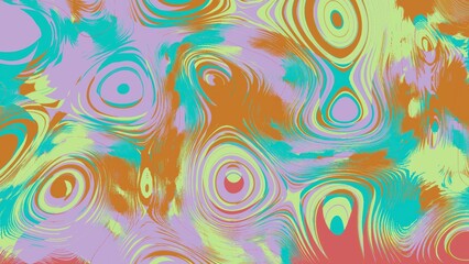 Vivid Psychedelic Swirls in Colorful Abstract Pattern with Fluid Shapes and Bold Visual Impact