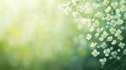 Fototapeta premium Magnified View of Tiny Wildflowers in Natural Setting