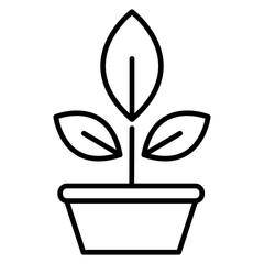 Botany  icon, outline vector illustration