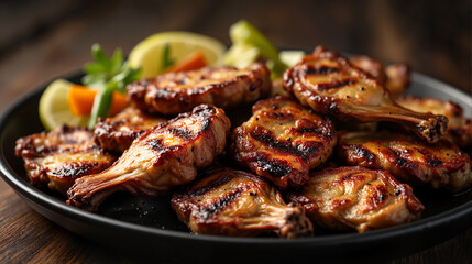 Meshana skara grilled meat platter with vegetables