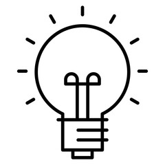 Idea  icon, outline vector illustration