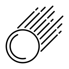  Meteor icon, outline vector illustration