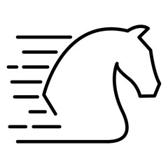 Fast  icon, outline vector illustration