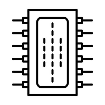 recommend clip art: electronic component  icon, outline vector illustration