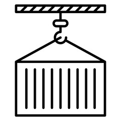  loading Package  icon, outline vector illustration