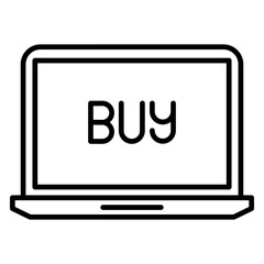 Buy  icon, outline vector illustration