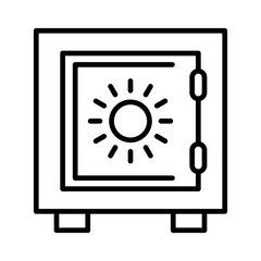 save box  icon, outline vector illustration