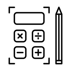 Accounting  icon, outline vector illustration