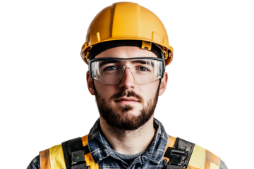 
an electrician man, isolated on a white background