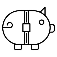 Savings icon, outline vector illustration