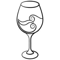Swirling Wine in Glass