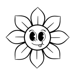 Emotion Groovy hippie outline