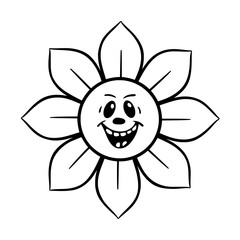 Emotion Groovy hippie outline