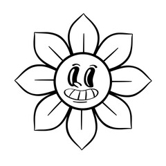 Emotion Groovy hippie outline