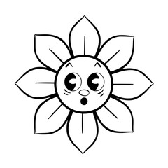 Emotion Groovy hippie outline