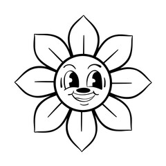 Emotion Groovy hippie outline