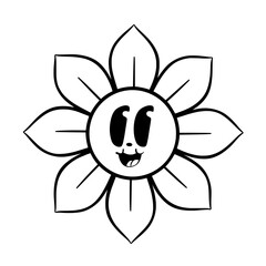 Emotion Groovy hippie outline