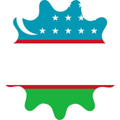 Uzbekistan Flag Smooth Sides Icon