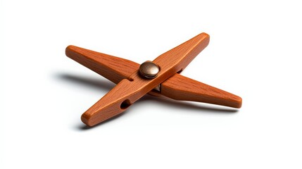 Artisan Wooden Clothespin: Intricate details and warm tones highlight the craftsmanship of this unique wooden clothespin, a perfect blend of form and function.  