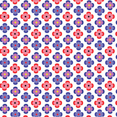 Colorful flower seamless pattern background design