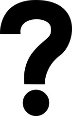 question mark on black