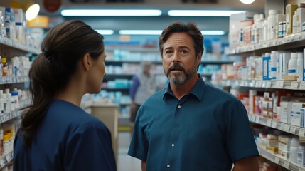 Fototapeta premium The Pharmacy Customer Interaction