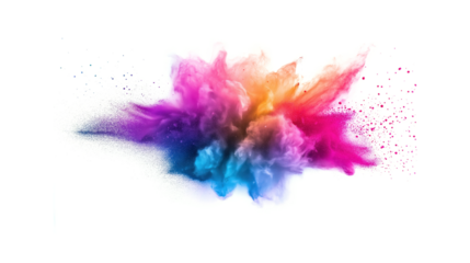Vibrant Color Explosion Rendering Perfect for Eye-Catching Designs and Creative Projects