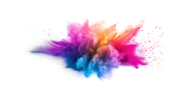 Vibrant Color Explosion Rendering Perfect for Eye-Catching Designs and Creative Projects