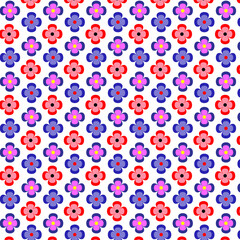 Colorful flower seamless pattern background design