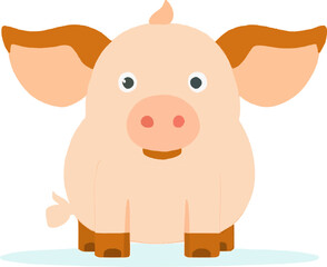 brown cute pig wildlife nature