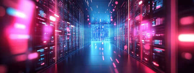 A futuristic 3D abstract techno illustration featuring a mystica