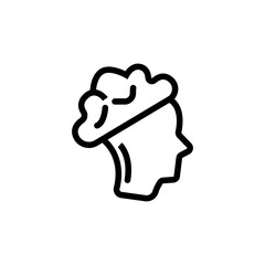 Human brain icon in trendy vector design.and line art
