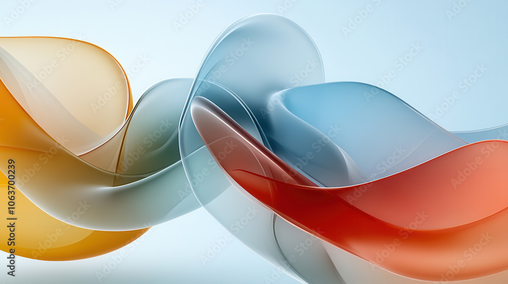 Aufkleber abstract background of swirling shapes in vibrant colors, creating dynamic and fluid visual experien