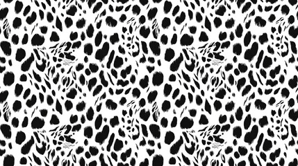 Seamless black and white animal print pattern featuring modern leopard designs versatile for teen fashion and decor