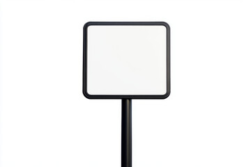 Blank sign template with simple design, perfect for customization or advertising purposes. clean lines and minimalistic style make it versatile for various settings