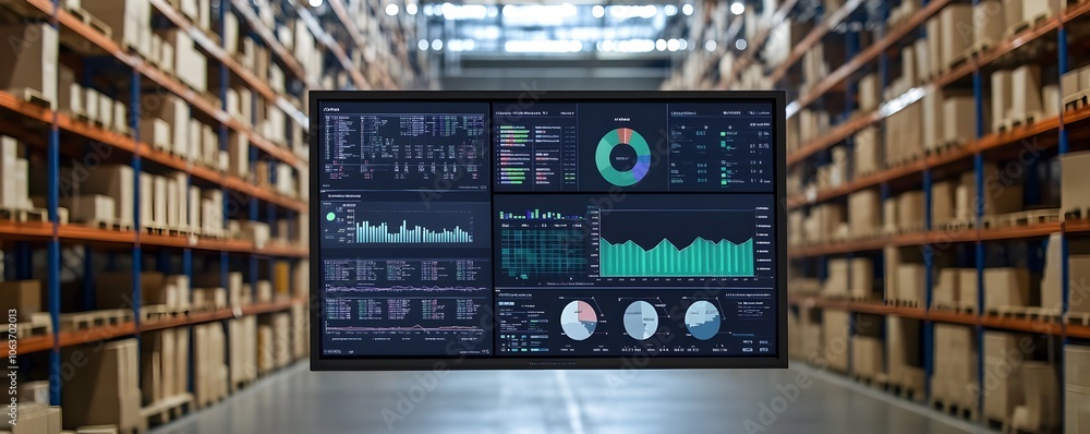 Poster interactive supply chain analytics dashboard with real time data insights