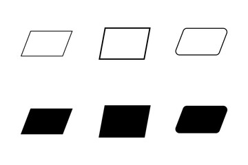 parallelogram shape illustration vector graphic. basic shape perfect for preschool learning for children and good for mathematics