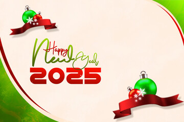 Happy New Year celebration banner and background design