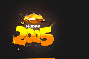 Happy New Year celebration banner and background design