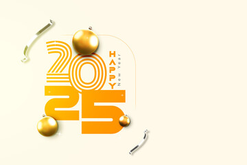 Happy New Year celebration banner and background design