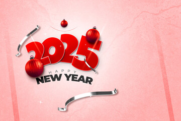 Happy New Year celebration banner and background design